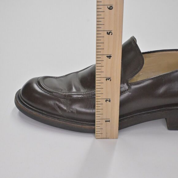 Vtg GUCCI Horsebit Loafers Womens Sz 7 Brown Leather Gold Round Toe Slip On 90s - Picture 12 of 12